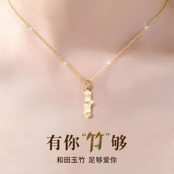 珍尚银银项链女士锁骨链吊坠生日礼物女结婚纪念日送女友老婆时尚